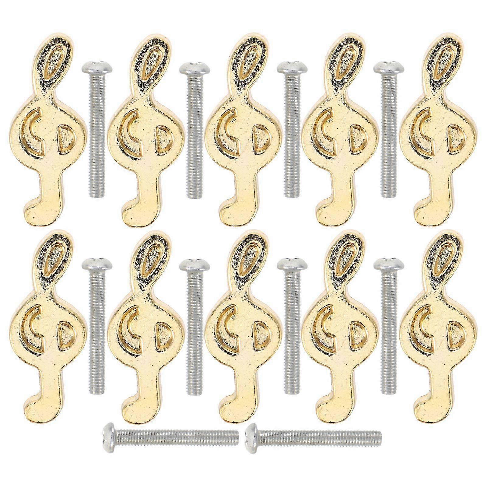 10pcs Charming Cabinet Drawer Knobs In Musical Note Shape With Single 5mm Hole Pulls For Kitchen Cup
