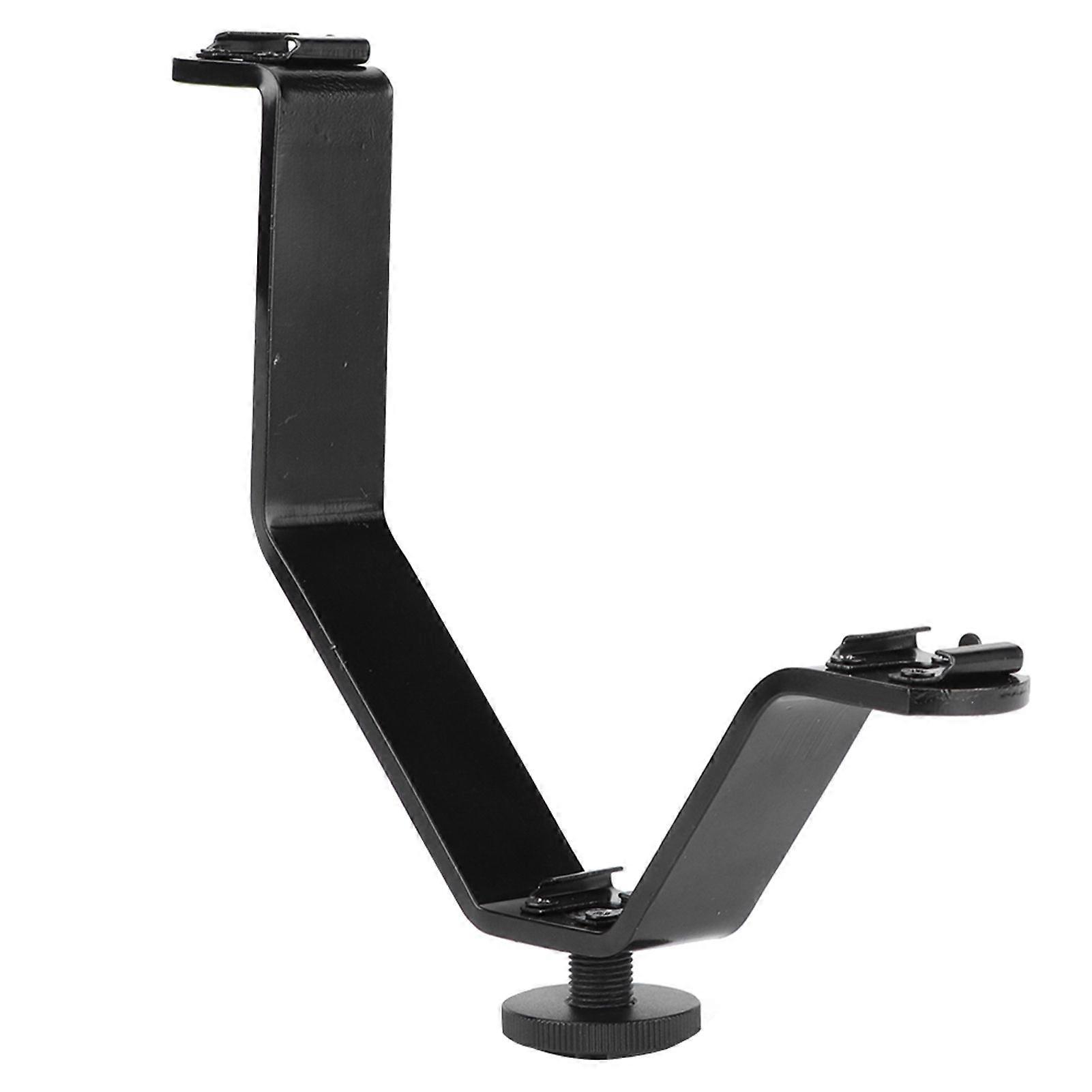 V Extension Bracket LED Flash Light SLR Camera Stand Multifunction Hot Shoe Support