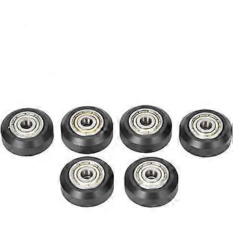 10Pcs Carbon Steel Passive Round Pulley Bearing 3D Printer V-Slot Pulley Ball Bearing for CR-10 CR-10S 3D Printer