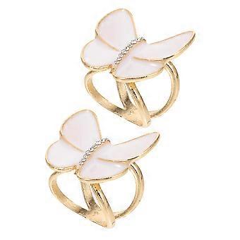 Scarf Rings for Women's Clothes 2Pcs Butterfly Buckle Ring for Decor