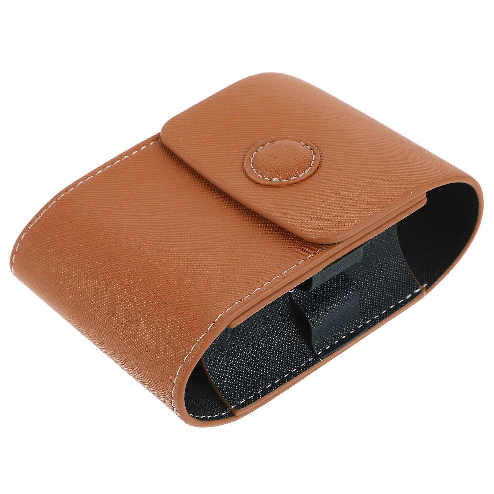 Portable Rangefinder Case Golfing Storage Bag for Rangefinder 2Pcs Brown