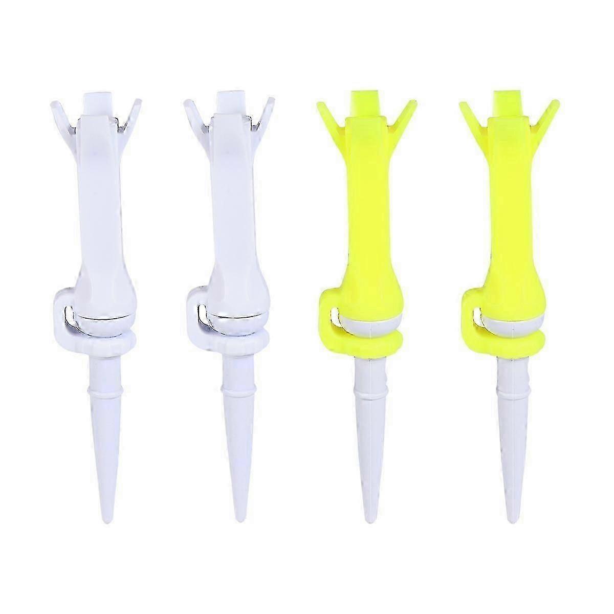 Golf Practice Tees, Plastic, Assorted Color, 4Pcs, for Outdoor Use