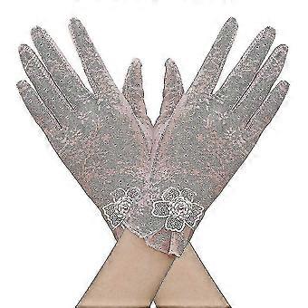 Floral Lace Gloves For Party Lace Gloves Stretchy women's Thin Touch Screen Gloves Sunscreen Gloves