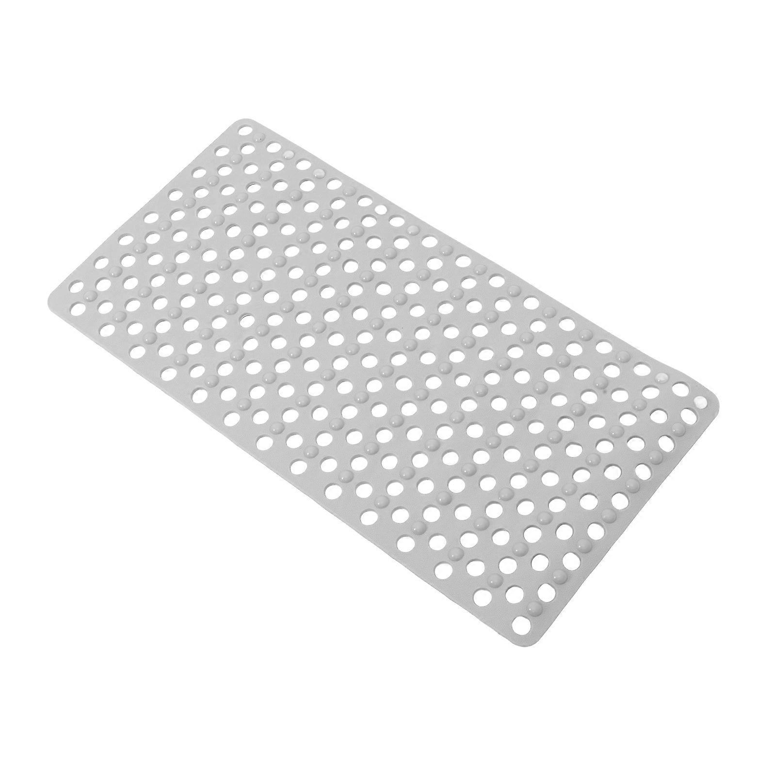 Bathroom Floor Mat Grey PVC with Suction Cup Nonskid Function
