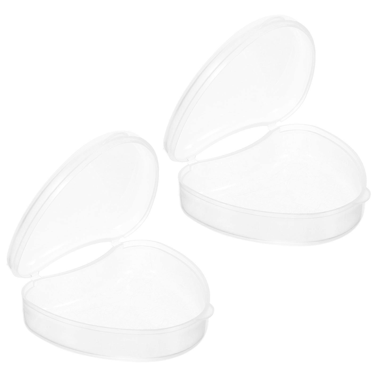 Transparent Denture Case for Storage 2Pcs Portable Plastic Denture Containers