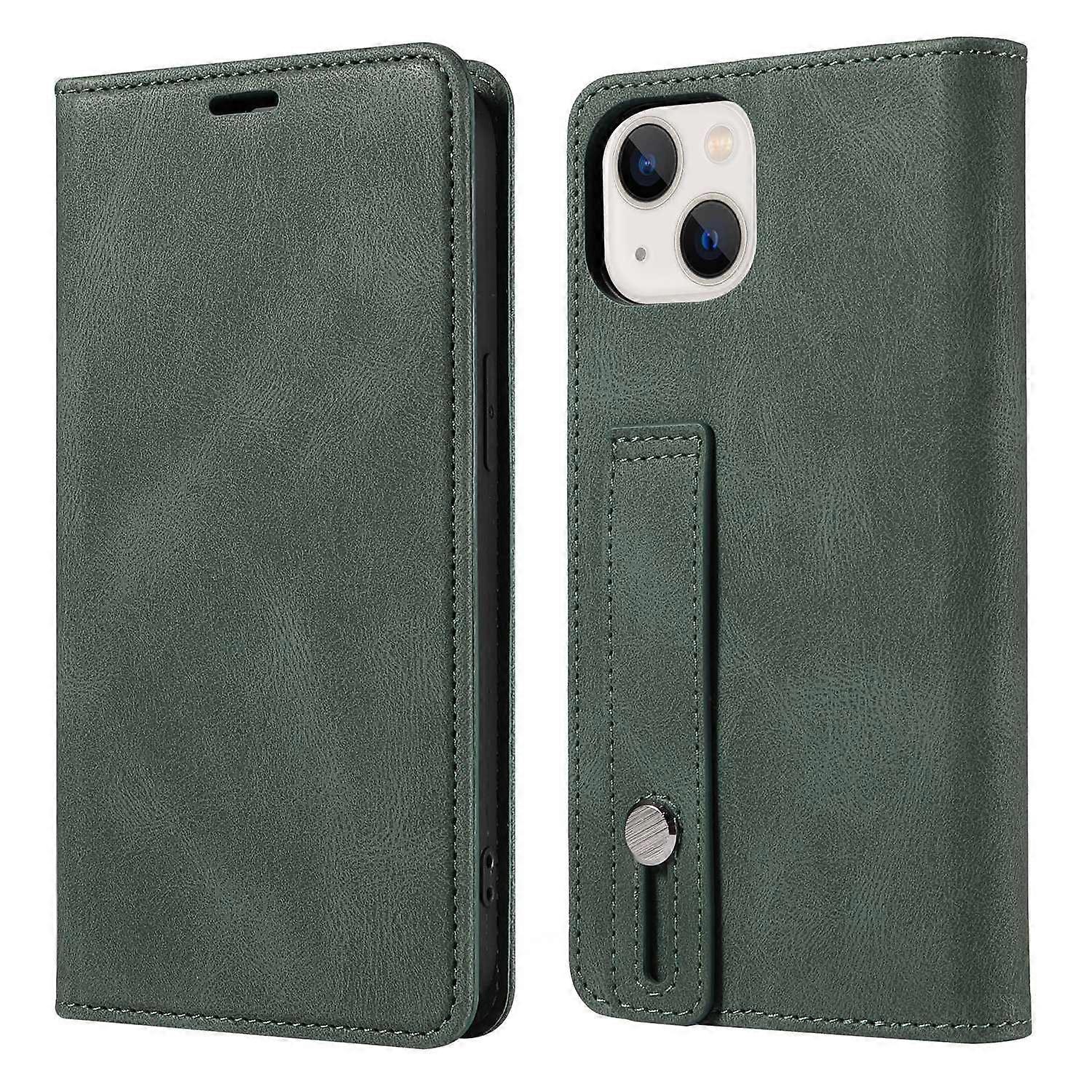 Case for iPhone 14 Leather Texture Green Noz3588