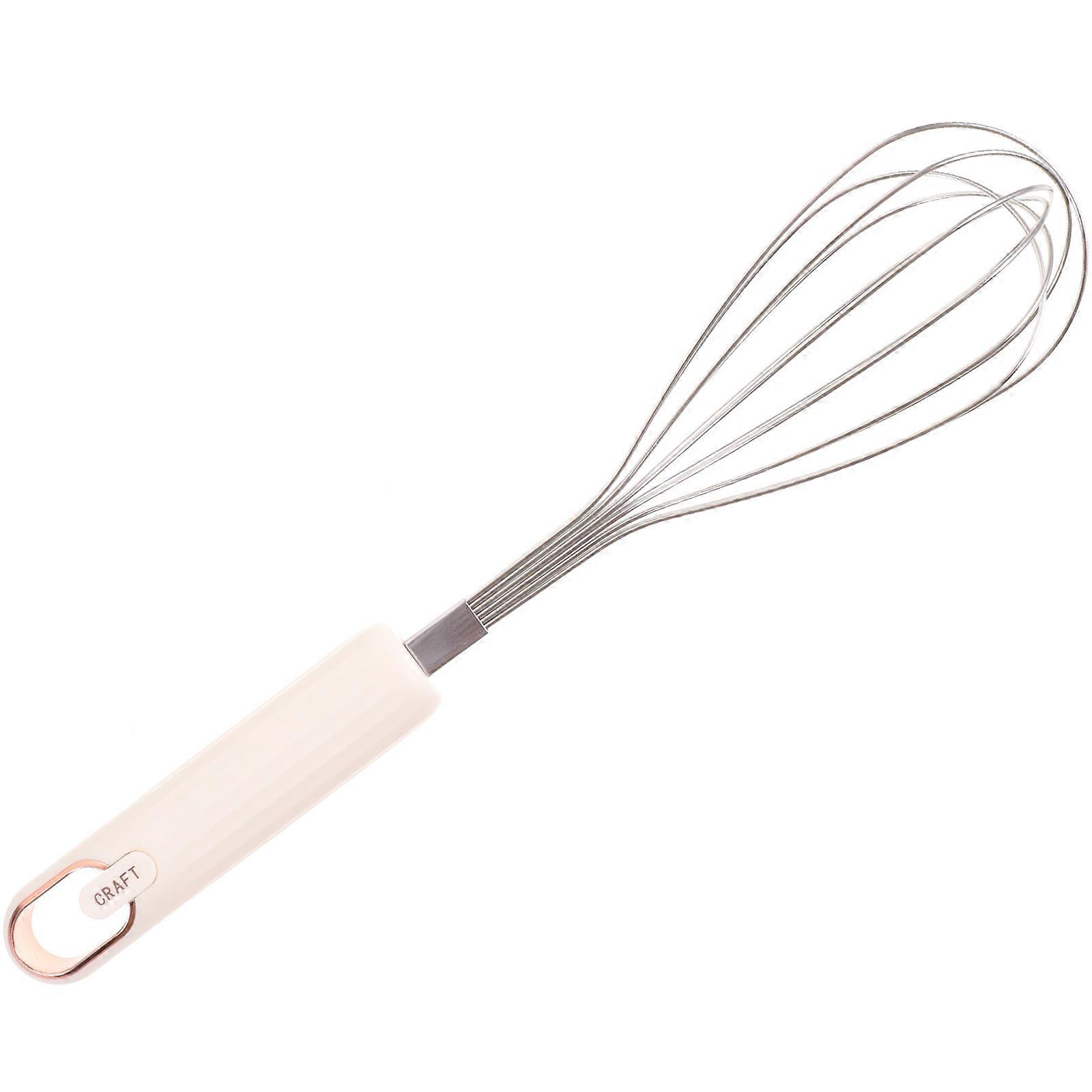Handheld Ergonomic Egg Whisk Manual Egg Mixer Tool Multi-Function White