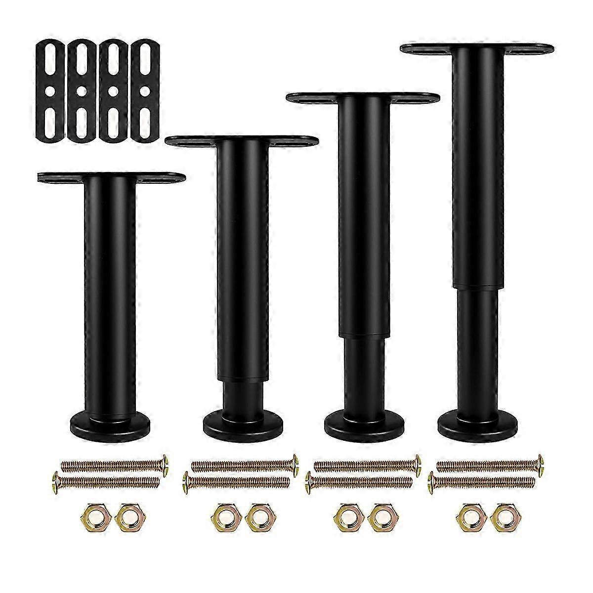 4Pcs Adjustable Height Bed Support Legs 7.08-12.6 Inch, compatible with Bed Frame