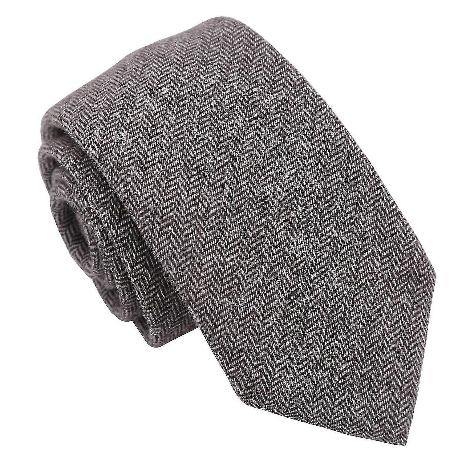Brown Herringbone Tie