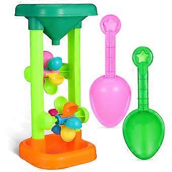 1 Set Kids Beach Sand Playing Toy Hourglass Toy Water Wheel for Children