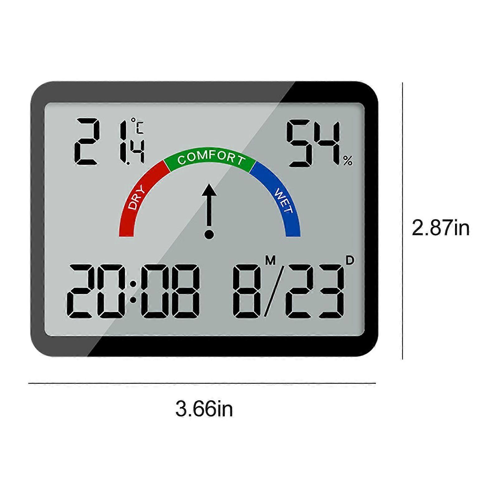 Thin Electronic Clock, Digital Clock, Wall Mounted LCD Small Alarm Clock,