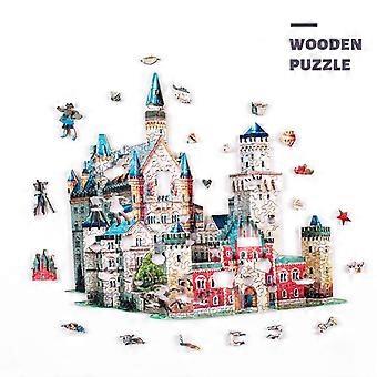 Castle 3d Wooden Puzzle Toy Board Games Wood Jigsaw Puzzle Toy Brain Teaser Iq High Difficulty Puzzle Toy For Adult Gift