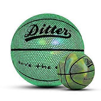 Holografische reflecterende gloeiende basketbal nr. 7outdoor indoor bal lichtgevende nachtlampje geschenken