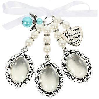 1Set Bruidsboeket Foto Charms Memorial Foto Hangers Fotolijst Charms