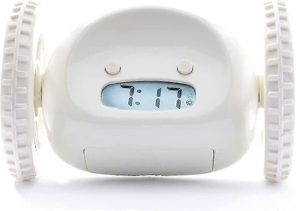 Alarm Clock On Wheels Extra Loud For Heavy Sleeper(black)