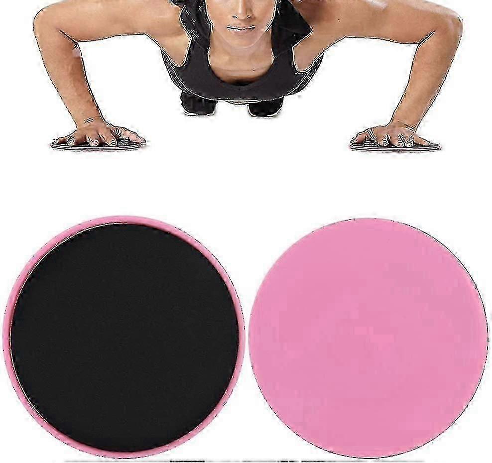 Fitness Core Sliders Exercise Sliding(1 Pair, Pink)