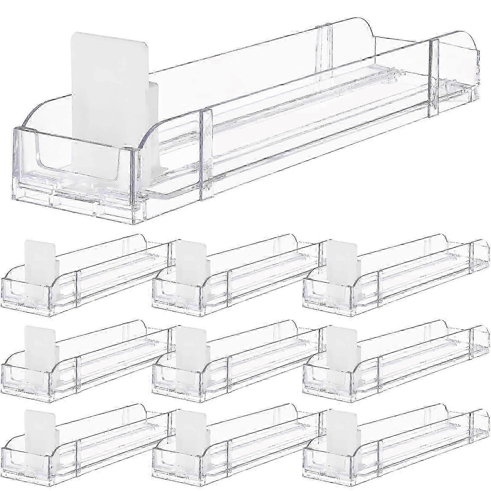 10pcs Acrylic Auto-Push Cigarette Display Racks for Shop, Transparent Cigarette Holder