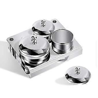 Nail Art Equipment Cup Bowls Stainless Steel Acrylic Liquid Powder Cup Stainless Steel Nail Powder Holder Container With Lids For Nail Art Tools