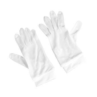 1 paar gebreide zijden handschoenen voor dames, compacte zijden handschoenen, hoogwaardige zonwerende handschoenen, decoratieve feesthandschoenen (wit, maat M)