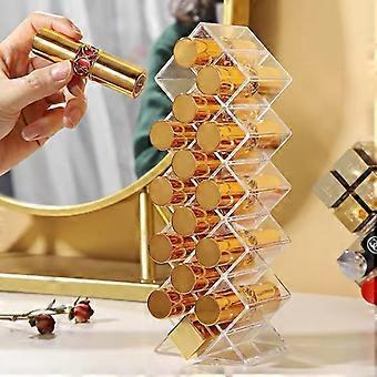 Wekity Lippenstifthalter Organizer, Klare Acryl Fischform Lippenstift Organizer Turm, Lipgloss Aufbewahrungshalter Ständer und Aufbewahrungsbox Display Ständer