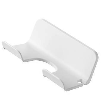 Household Dryer Holder Bathroom Hair Dryer Rack Wall Hair Dryer Support (White)