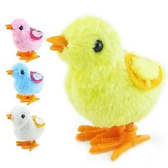 Wind Up Toys Easter Toy Wind-up Jumping Chicken Plush Chicks Toys Party Favors Toy For Kids (random Color)