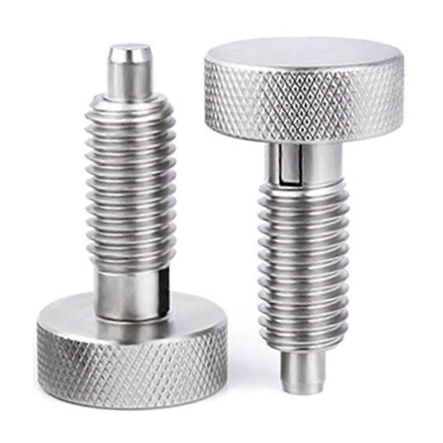 2Pcs Hand Retractable Spring Plungers with Knurled Handle M6