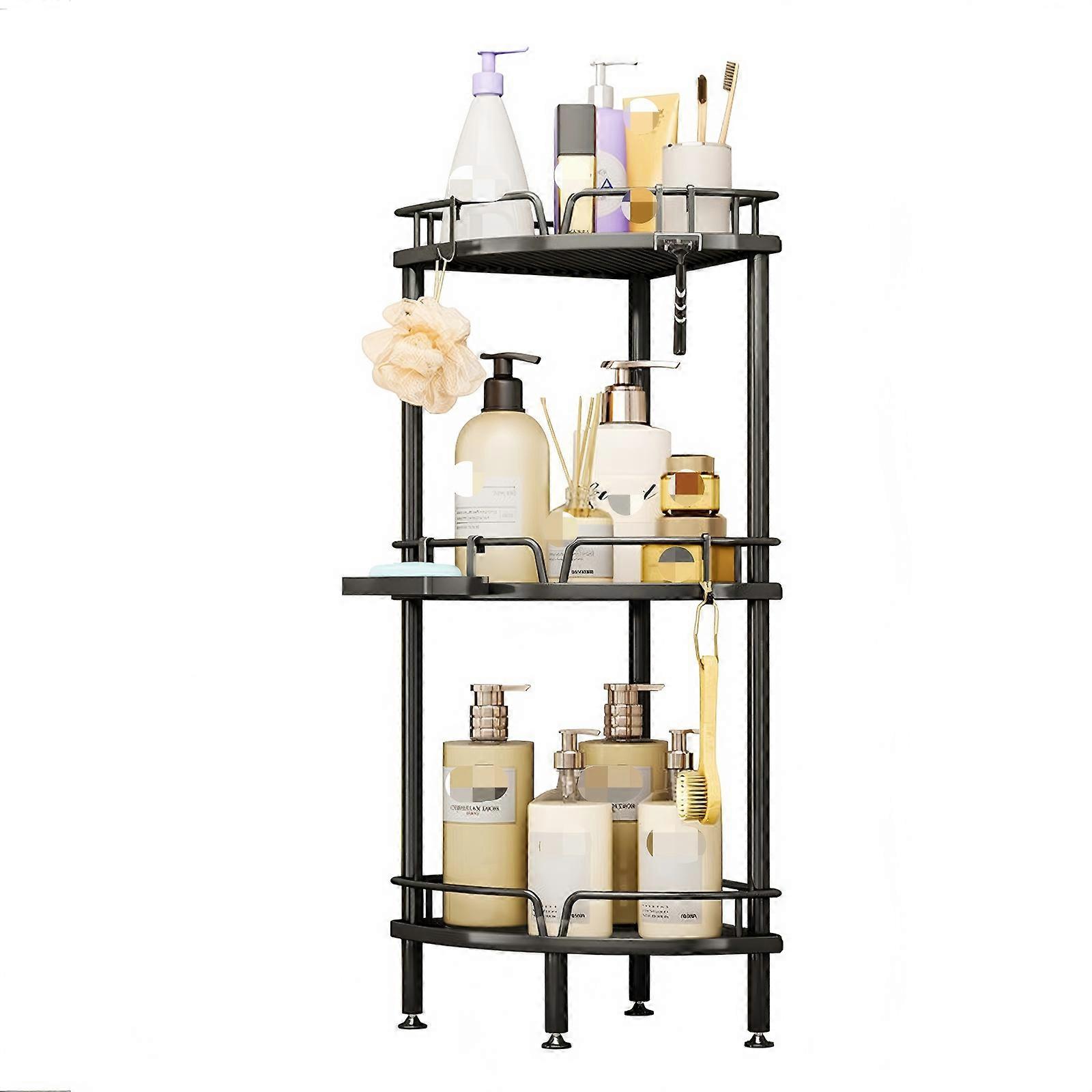 Rustproof 4 Tier Shower Rack Adjustable Corner Stand Durable Shower Shelf Designed For Easy Access