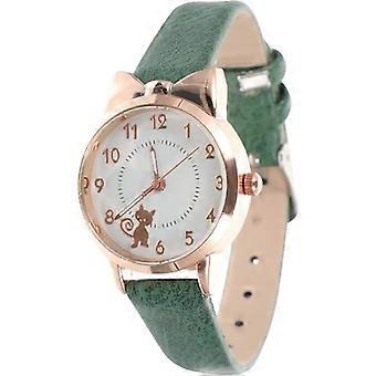 Quarzuhr für Kinder - Cartoon-Uhren Mädchen Armbanduhr elastisches Lederarmband trendige Uhr