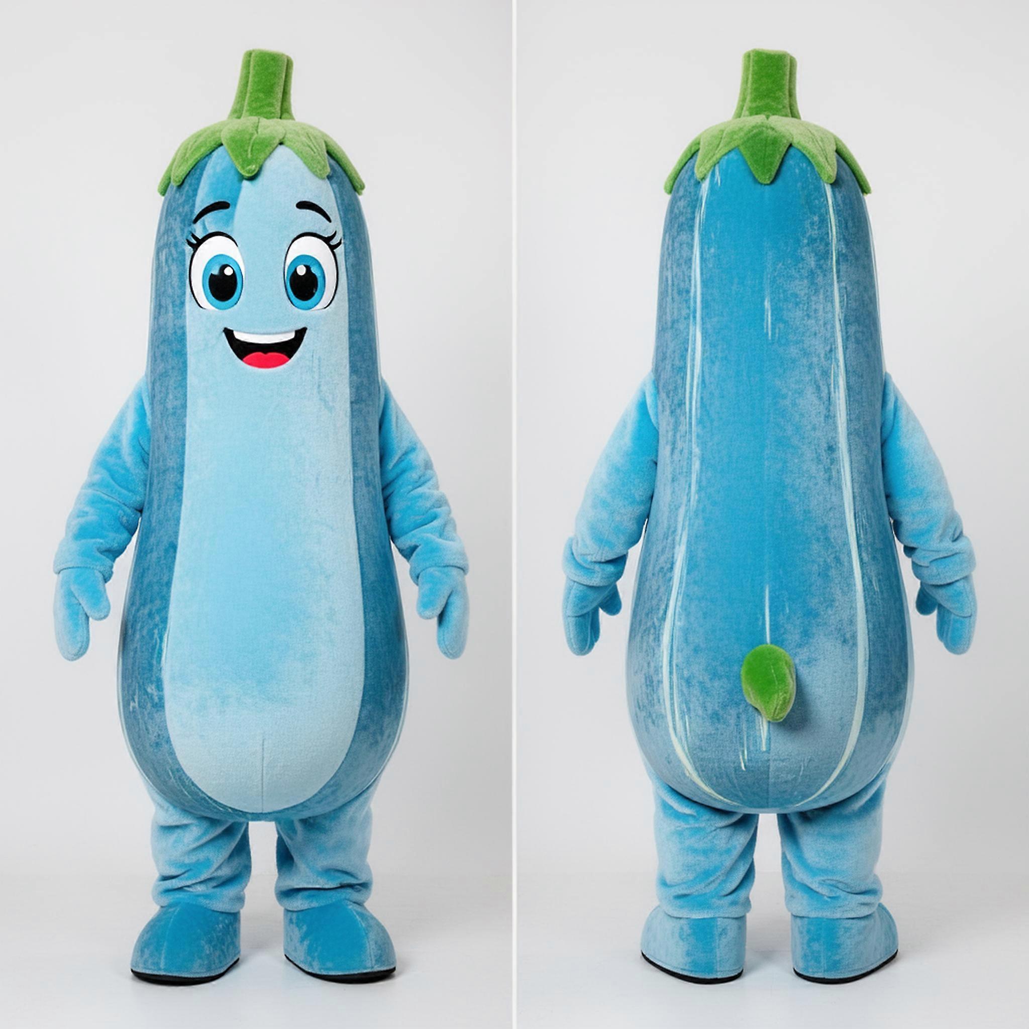 MASTICOT Sky Blue Elongated Zucchini Mascot