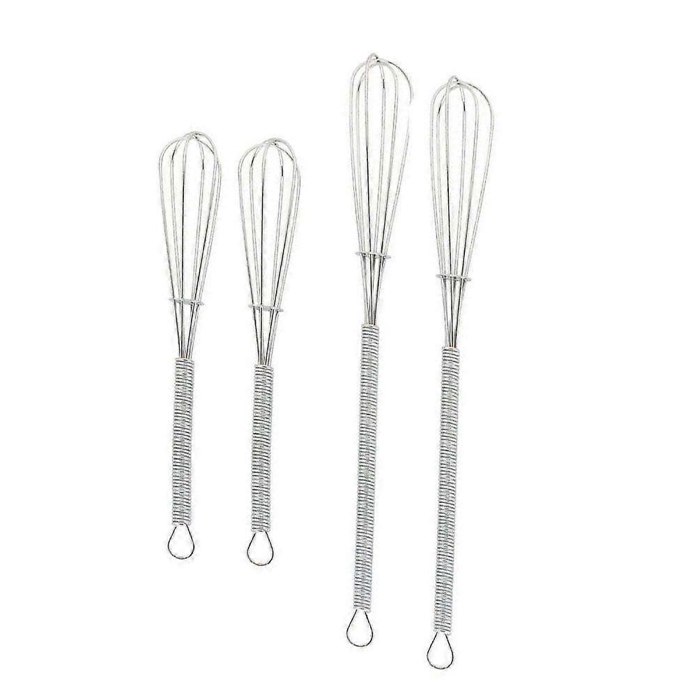 4 Pack Mini Wire Kitchen Whisks Ovo Pequeno Whisk Molho Molho Mini Whisk Prata - Cada um dos 2PCS 5 polegadas e 7 polegadas