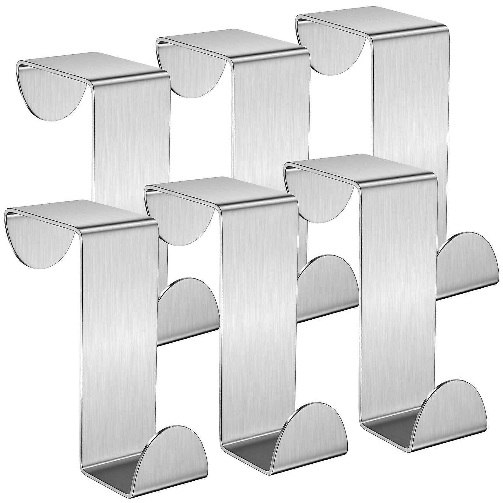 Space-Saving Reversible Stainless Steel Over-Door Hook