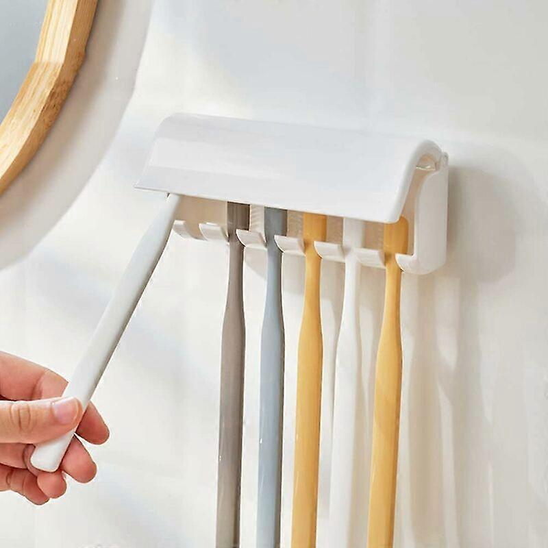 Space-Saving Automatic Toothbrush Hanger For Bathroom