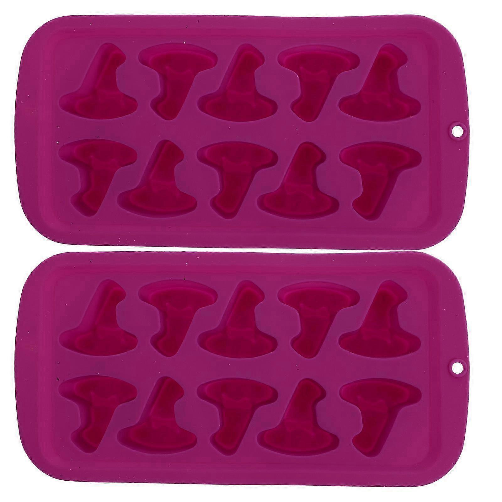 Halloween Kitchen Baking Tools 2Pcs Silicone Wizard Hat Chocolate Moulds