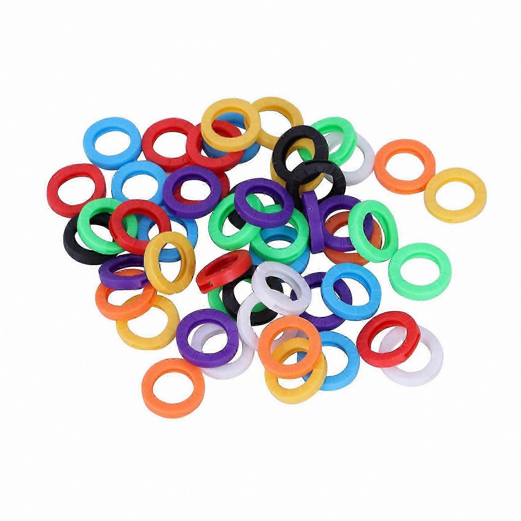 100 Pack Mini ID Key Ring Cap Tag for Identification