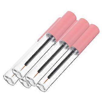Clear Plastic Eyeliner Tube Pink 5Pcs 10Ml for Storage Use with Applicator