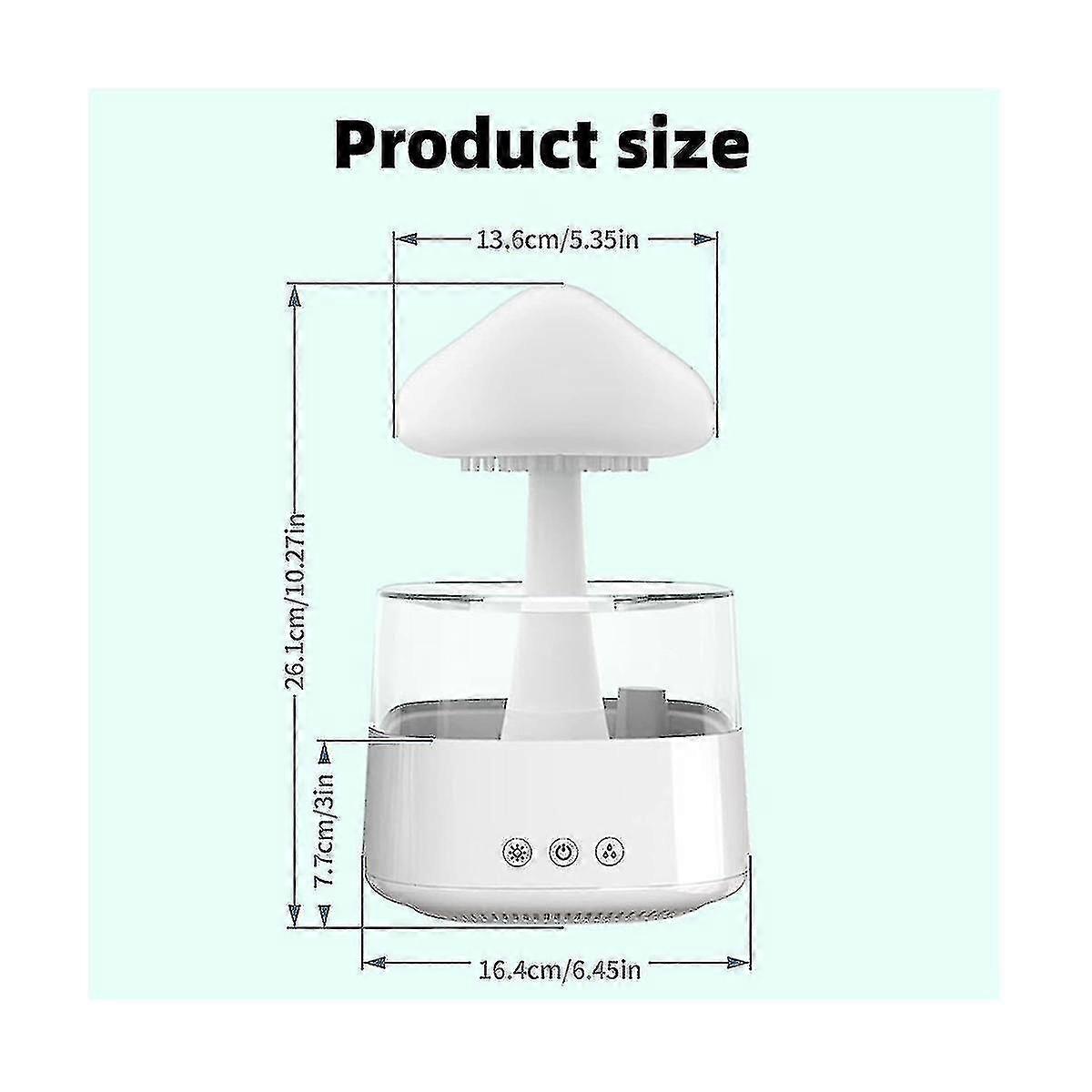 Rain Cloud Humidifier Diffuser, Portable Mini Desktop Humidifier, USB Quiet Aromatherapy Mist