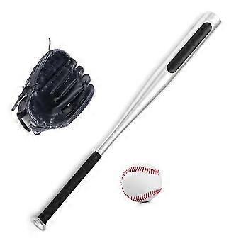 Baseball Balls Set Baseball Bat+Baseball+Baseball Gloves 25in Aluminum Alloy Baseball Bat 10.5in PVC Baseball Glove