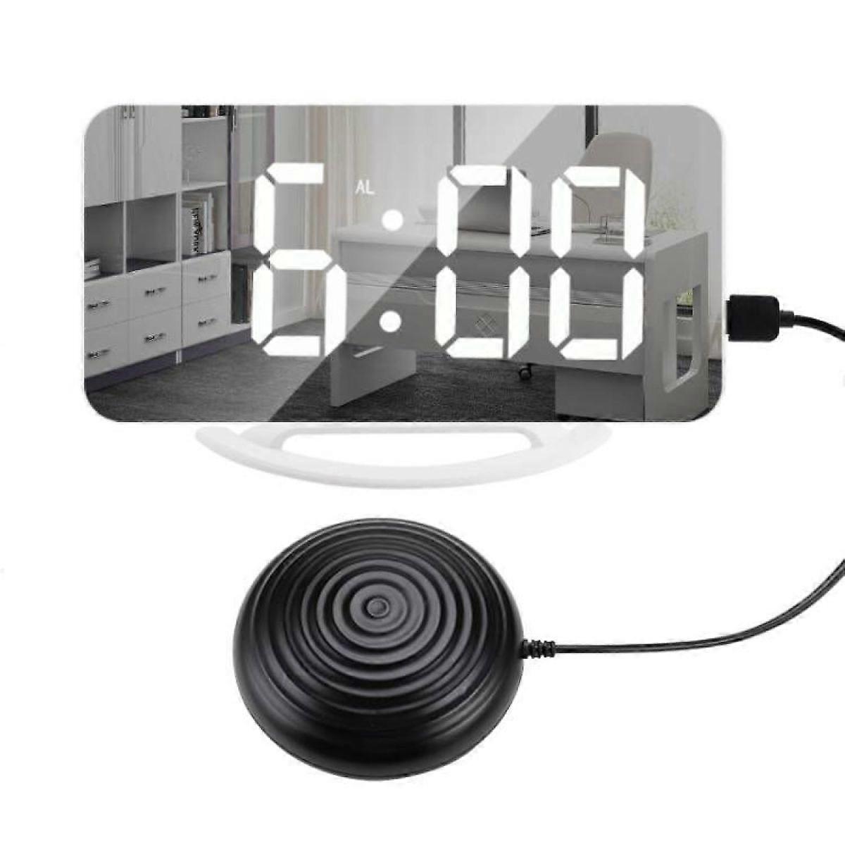 Contemporary Mirror Digital Clock With Snooze Function