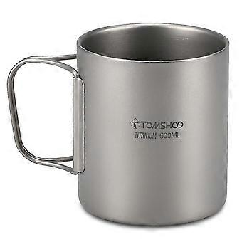 Tasse d’eau pliante extérieure Tasse extérieure portable en titane pur