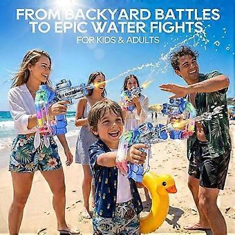 LED Ring-shaped Electric Water Guns Children Powerful Shooting Game Automatic Water Blasters Summer Outdoor Beach Toys for Kids