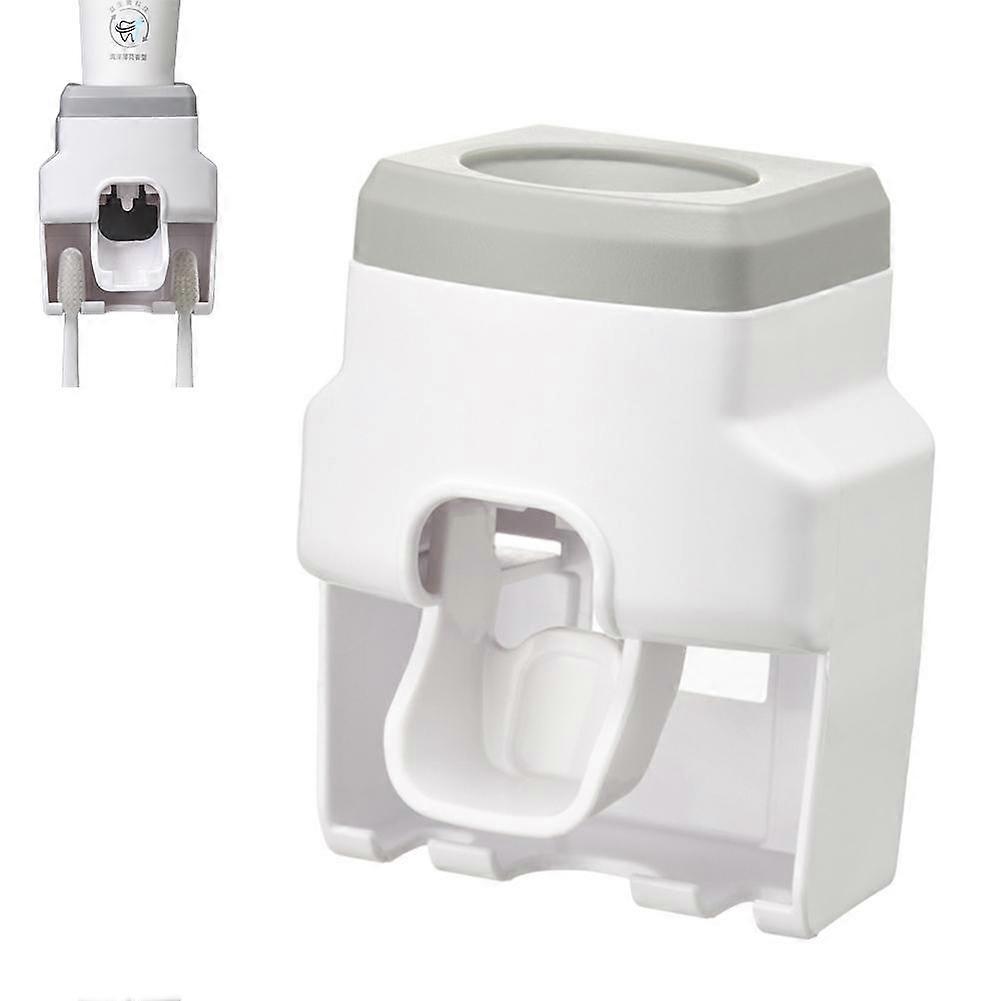 Automatic Toothpaste Dispenser Wall Mount Toothbrush Holder Creative Bathroom Accessories Set Hands Free Squeezer