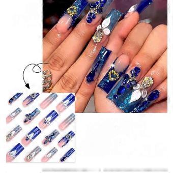 Extra Long Tapered Square Nail Tips - No C Curve Clear Soft Gel Semi Matte Fake Nails For Acrylic Professional Press On IVX