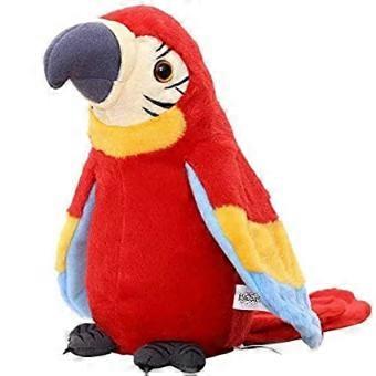 Talking Parrot Toy That Repeats What You Say Red Interactive Voice Repeat Toy for Kids