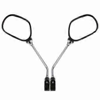 2-Pack Adjustable Rearview Mirrors with Reflective Strip, 3.94 x 2.56 Inch Handlebar Mount for Mountain Bike, E-Scooter, Cycling