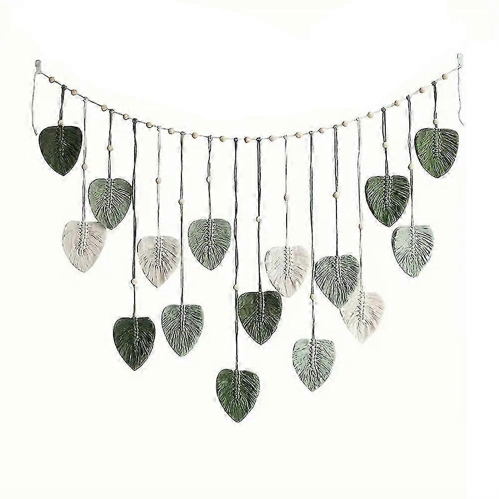 Handwoven Leaf Macrame Wall Hanging