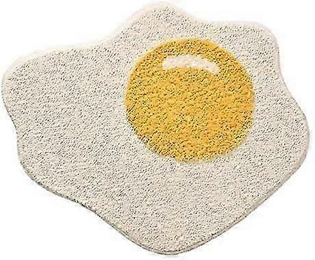 Funny Egg Pattern Bathroom Rug Chic and Practical compatible with Hallways and Kitchens