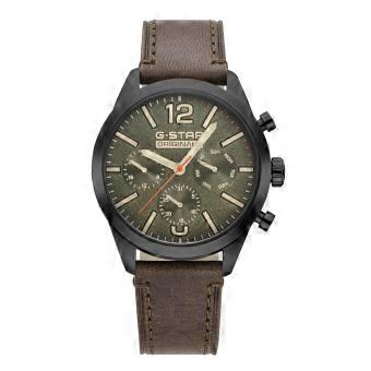 G-STAR Herren Analog Uhr Multifunktionuhr Leder Originals GSW.504.03