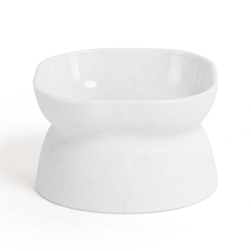 Cat Bowl To Protect The Cervical Vertebrae Food Bowl Slanted Mouth To Prevent Spilling Dog Food Bowl Drinking Bowl Cat Supplieswhite
