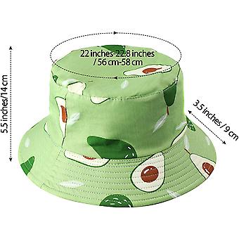 4 Pack Unisex Print Bucket Hats, Cotton Beach Sun Hat for  display picture 1